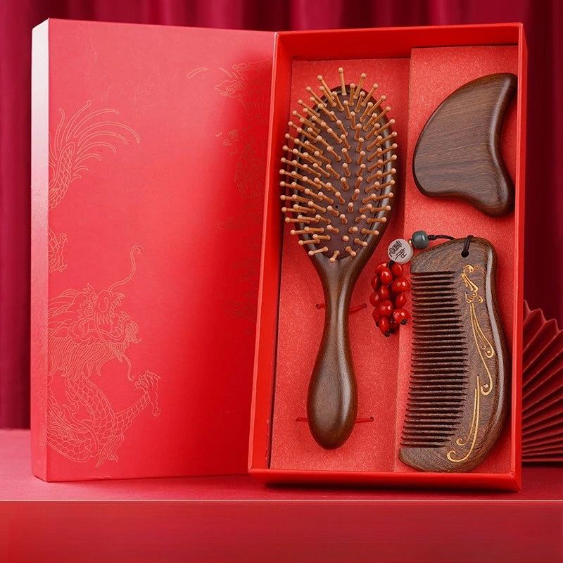 Comb Gift Mom Nurse Ladies Teacher Sandalwood Comb Gift Box Simple Creative Festival Supplies