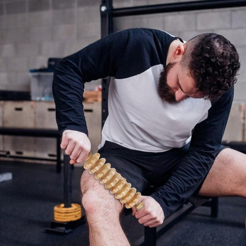 Rouleau Masseur en Bois — Drainage Lymphatique, Anti-Cellulite et Récupération Musculaire