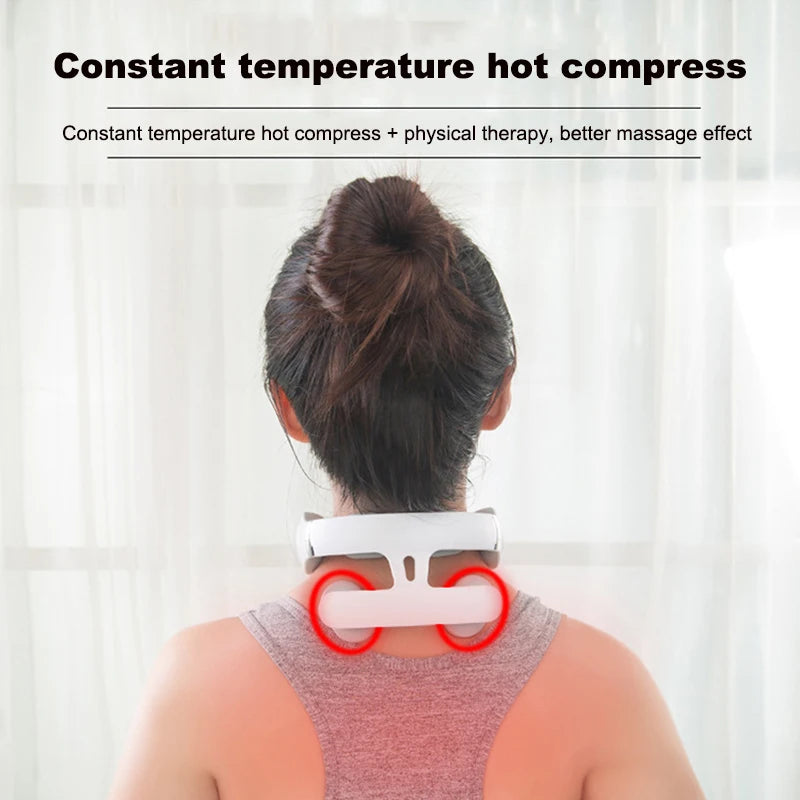 Vibrator Neck Massager Relaxation Knead Heat Travel U-shaped Pillow Car Airport Office Siesta Electric Cervical Spine Massage