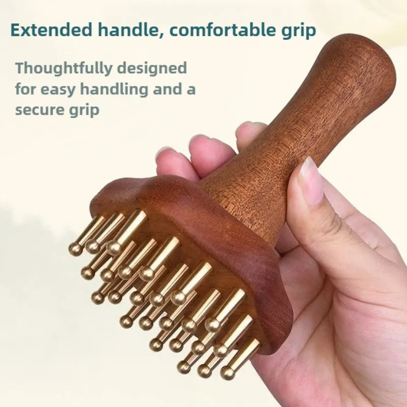 Brass Gua Sha Massage Tool for Deep Tissue Massage Lymphatic Drainage Muscle Pain Relief Head Neck Leg Body Meridian Therapy