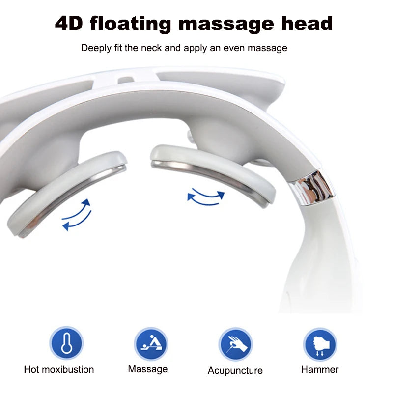 Vibrator Neck Massager Relaxation Knead Heat Travel U-shaped Pillow Car Airport Office Siesta Electric Cervical Spine Massage