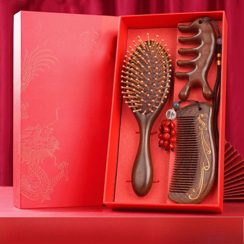 Comb Gift Mom Nurse Ladies Teacher Sandalwood Comb Gift Box Simple Creative Festival Supplies