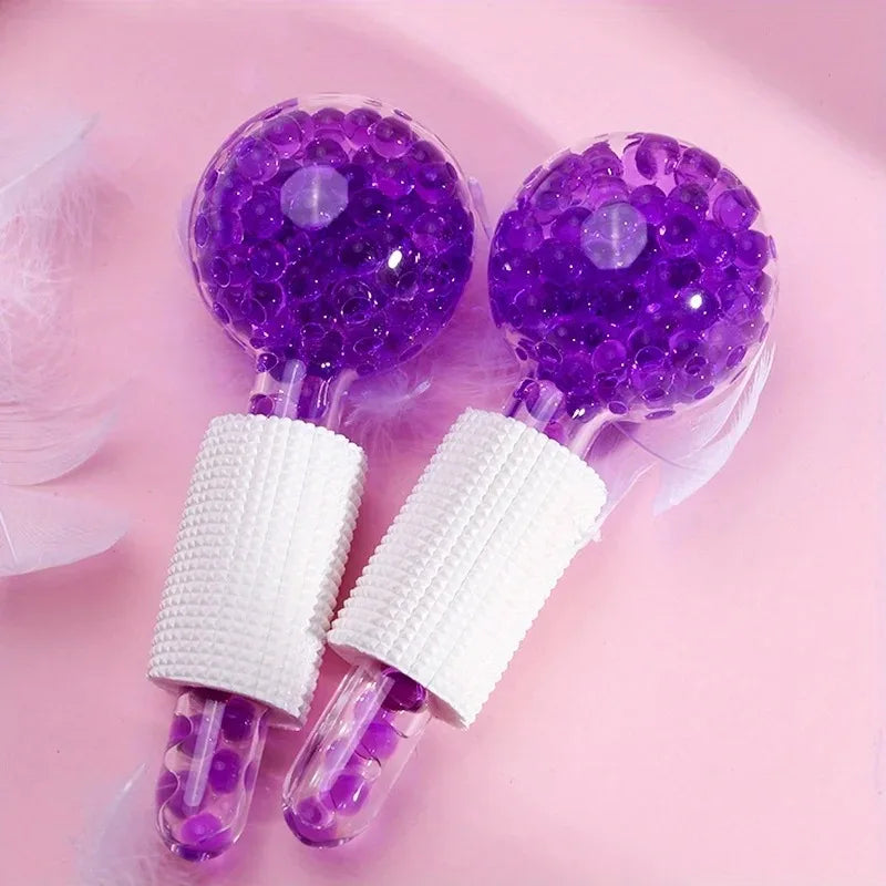 2Pcs Box LCE Globes For Facials Cooling LCE Balls For Face LCE RollerFacial Massager Freezer LCE Globes Tool For Face And Eyes