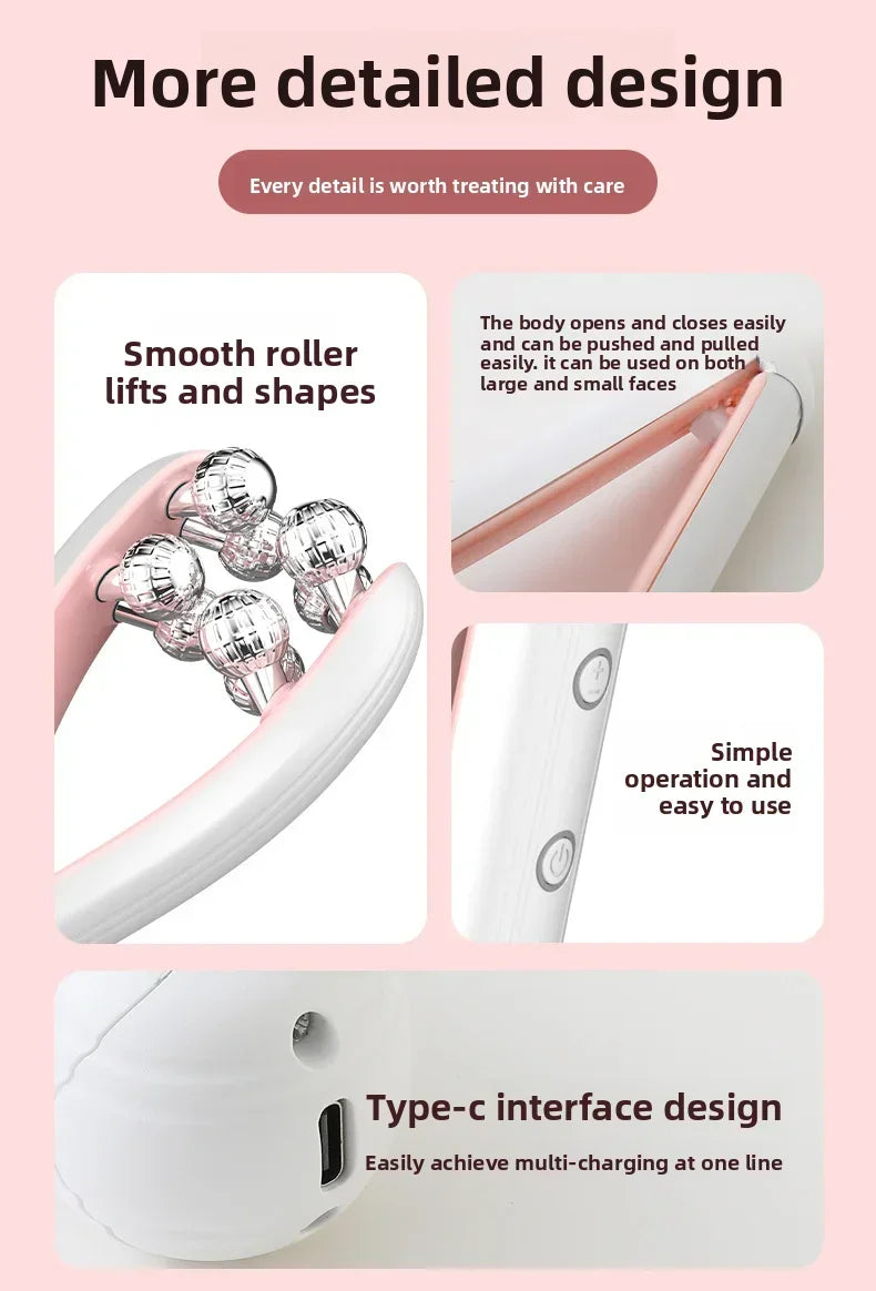 V-Face Beauty Facial Massager Roller Skin Care Tool for Slimming Face Firming And Lifting