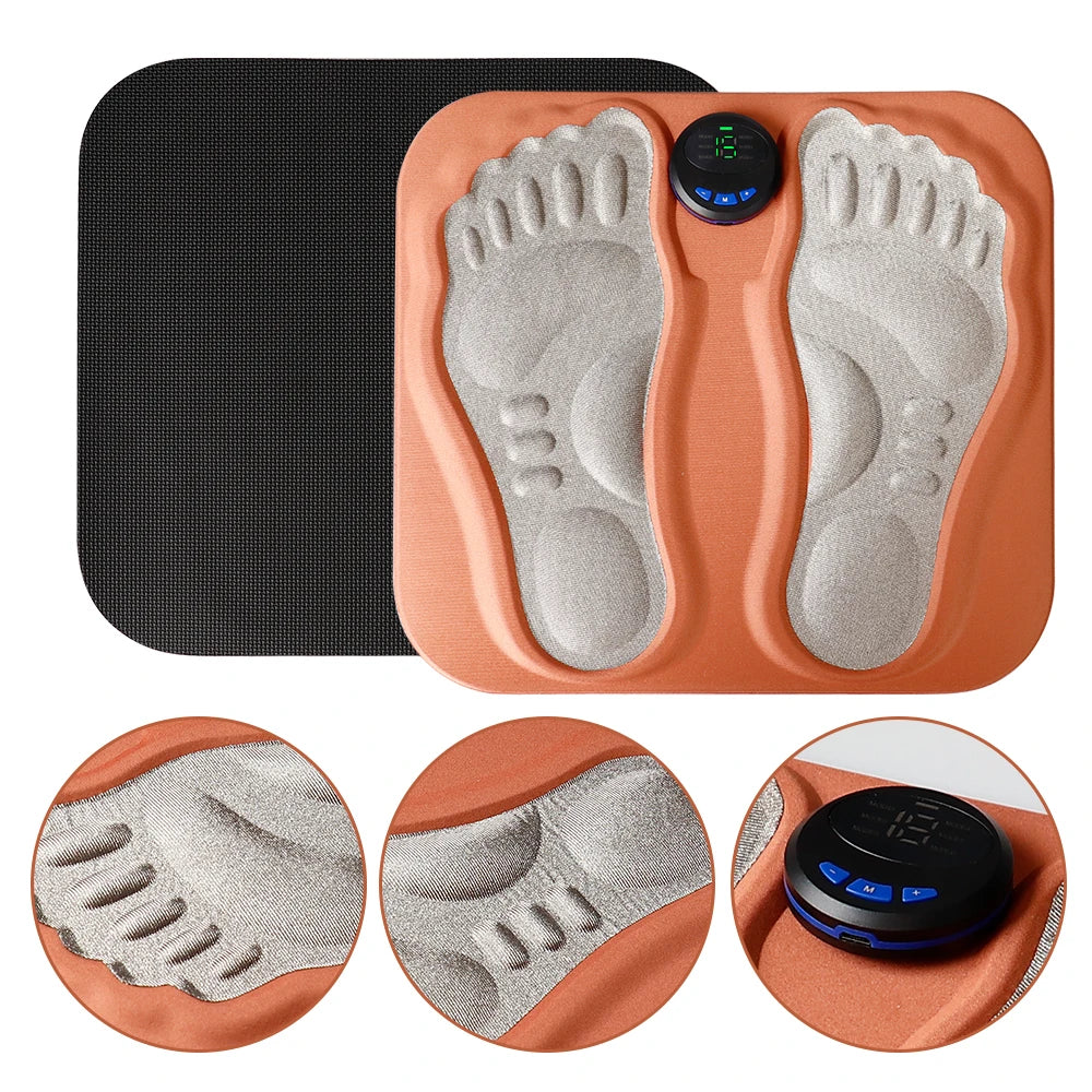 Electric EMS Foot Massager Pad Feet Muscle Stimulator Foot Massage Mat Improve Blood Circulation Relieve Ache Pain Rechargeable