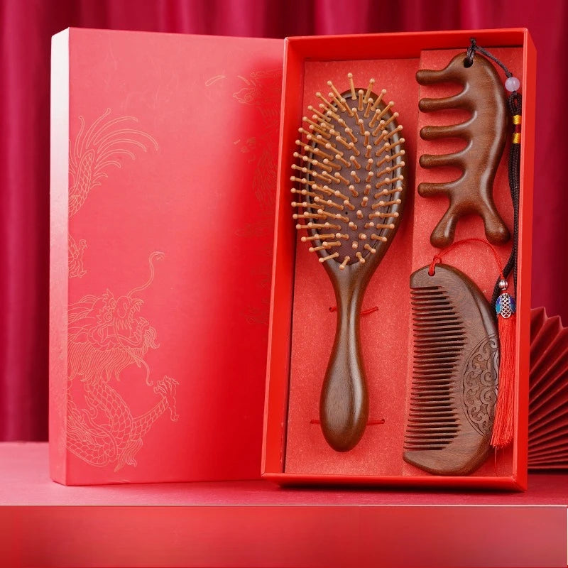 Comb Gift Mom Nurse Ladies Teacher Sandalwood Comb Gift Box Simple Creative Festival Supplies