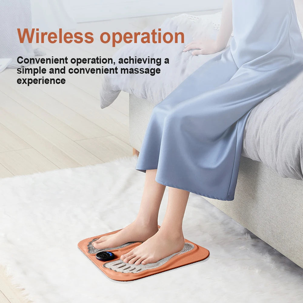 Electric EMS Foot Massager Pad Feet Muscle Stimulator Foot Massage Mat Improve Blood Circulation Relieve Ache Pain Rechargeable