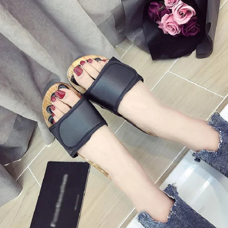 Massage Stone Shoes Acupressure Massage Slippers with Natural Stone Therapeutic Reflexology Sandals for Foot Acupoint Massage