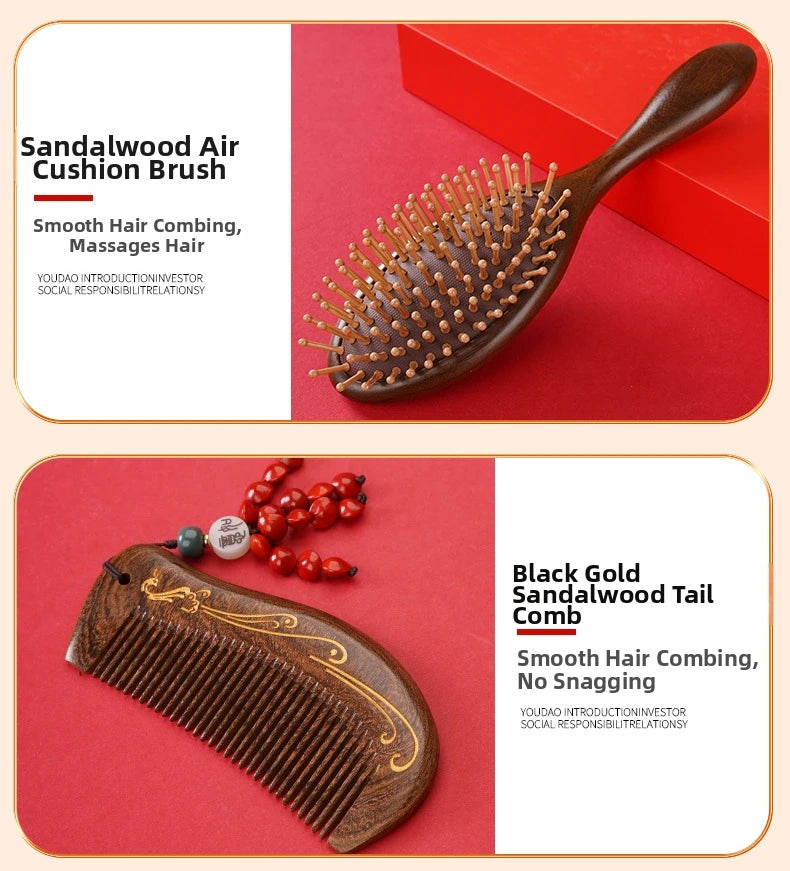 Comb Gift Mom Nurse Ladies Teacher Sandalwood Comb Gift Box Simple Creative Festival Supplies