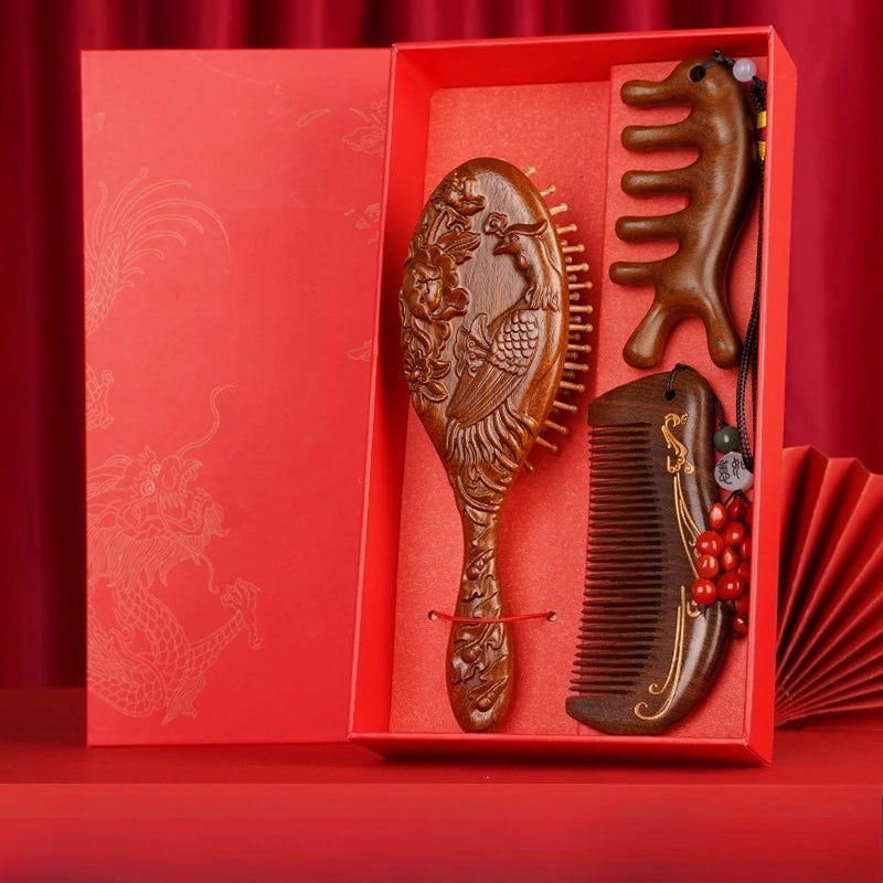 Comb Gift Mom Nurse Ladies Teacher Sandalwood Comb Gift Box Simple Creative Festival Supplies