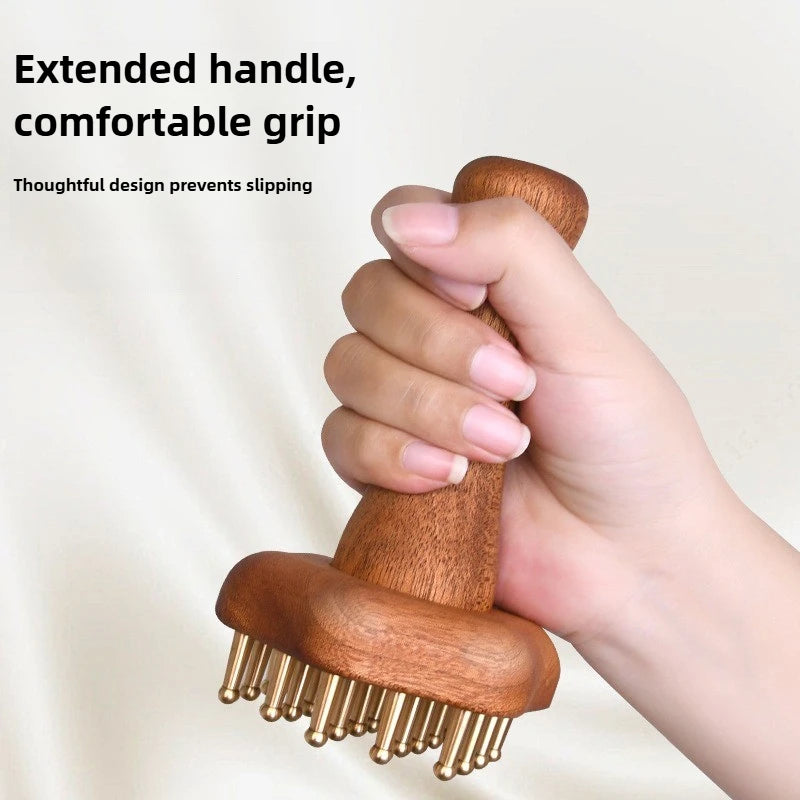 Brass Gua Sha Massage Tool for Deep Tissue Massage Lymphatic Drainage Muscle Pain Relief Head Neck Leg Body Meridian Therapy