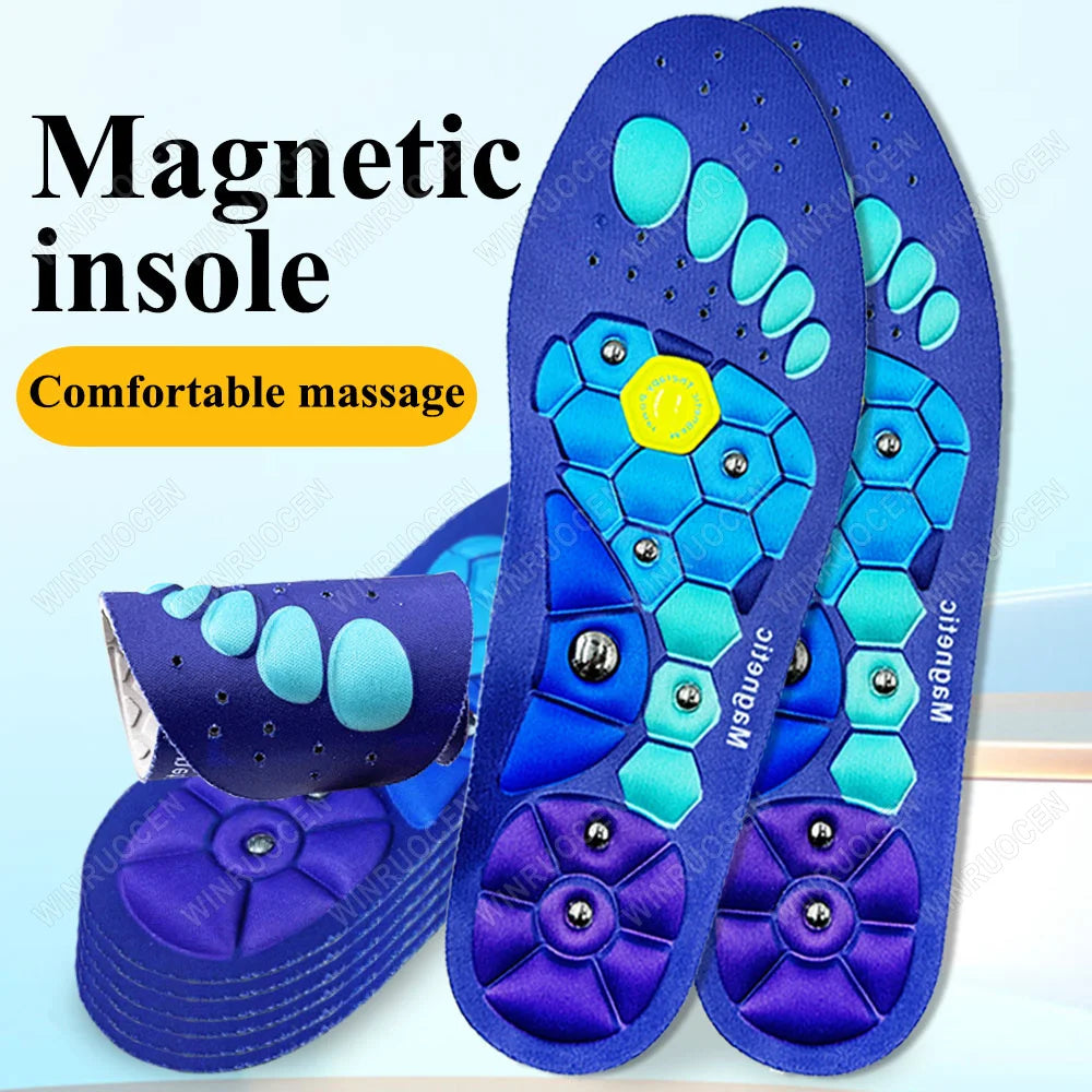 Magnetic Therapy Massage Insoles Men's Foot Acupoint Massage Insoles Arch Support Orthopedic Insole Anti-fatigue Health Insoles