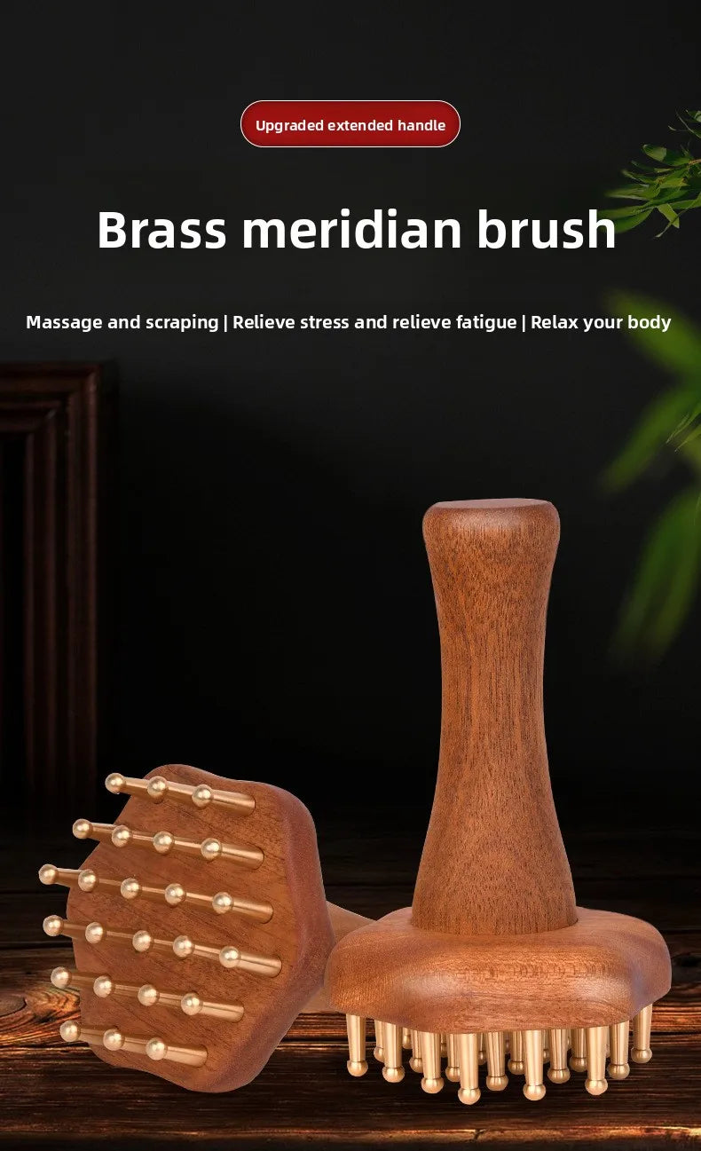 Brass Gua Sha Massage Tool for Deep Tissue Massage Lymphatic Drainage Muscle Pain Relief Head Neck Leg Body Meridian Therapy