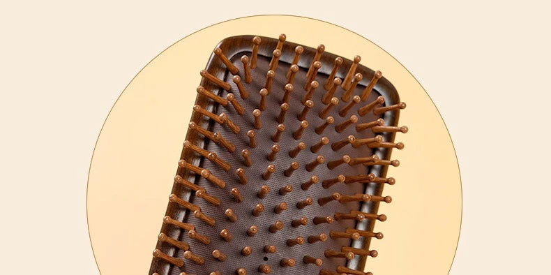 Natural Sandalwood Air Cushion Comb Scalp Massage Hair Brush Women Anti-static Hairdressing Comb for Hair Volume & Curly Hair