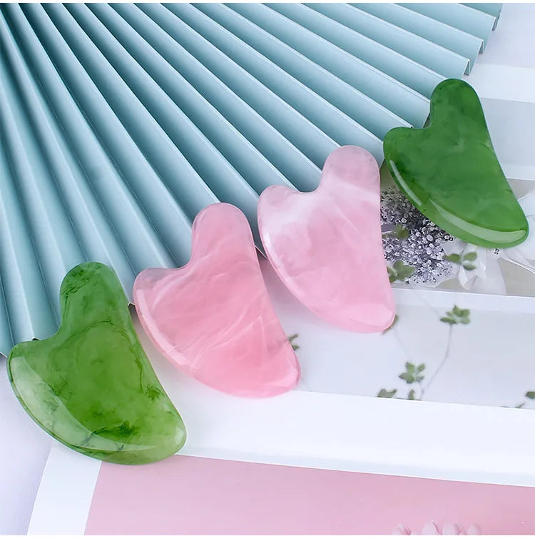 Guasha Beautiful Massage Beeswax Scraping Massage Scraper Face Massager Acupuncture Gua Sha Eye Face Board SPA Massage Tool