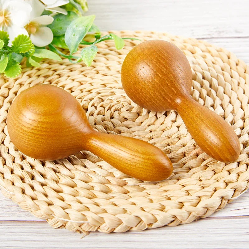1PC Wooden Massager Essential Oil Massage Stick Body Spa Meridian Tapping Massage Hammer Therapy Relaxation Round Ball Massager