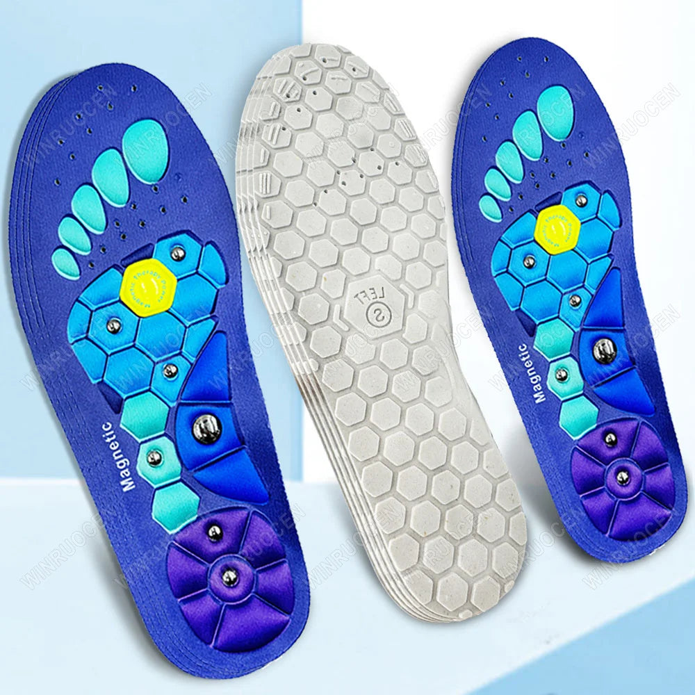 Magnetic Therapy Massage Insoles Men's Foot Acupoint Massage Insoles Arch Support Orthopedic Insole Anti-fatigue Health Insoles