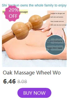 Beech rolling massage stick back abdomen body meridian scraping massager to relax muscle pressure scraping tool