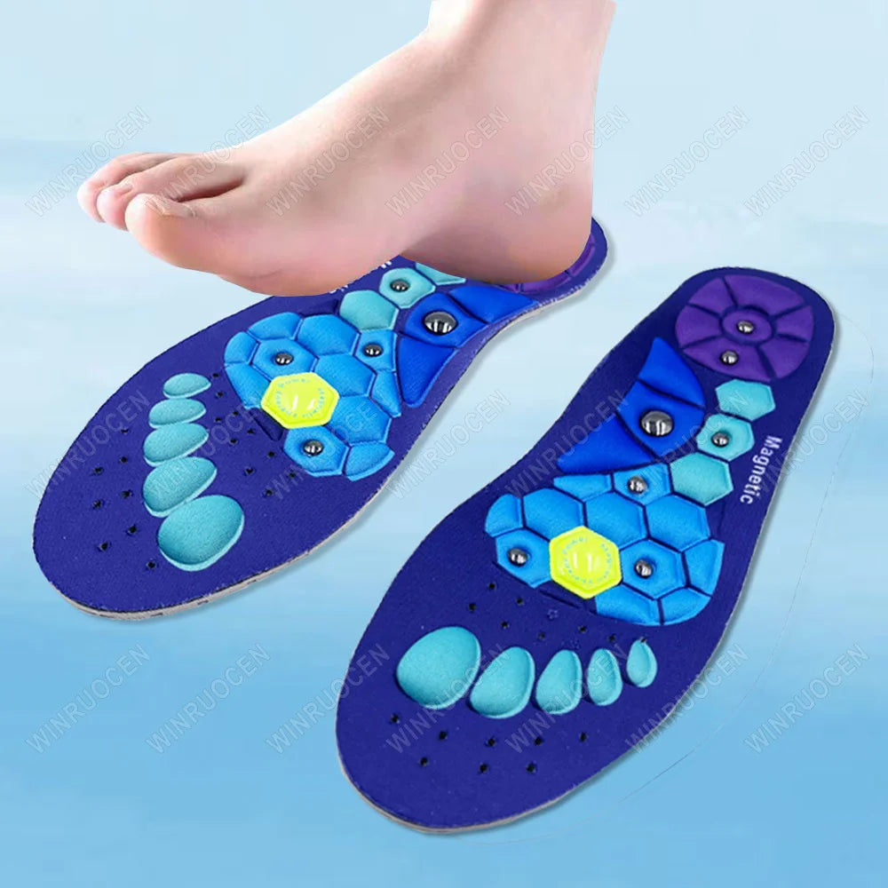 Magnetic Therapy Massage Insoles Men's Foot Acupoint Massage Insoles Arch Support Orthopedic Insole Anti-fatigue Health Insoles