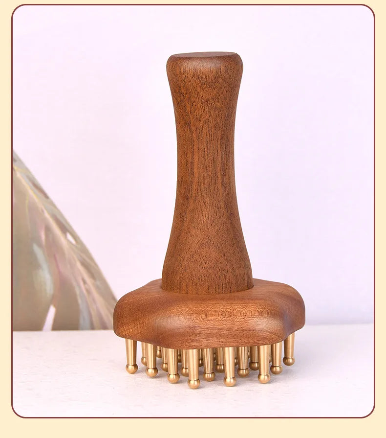 Brass Gua Sha Massage Tool for Deep Tissue Massage Lymphatic Drainage Muscle Pain Relief Head Neck Leg Body Meridian Therapy