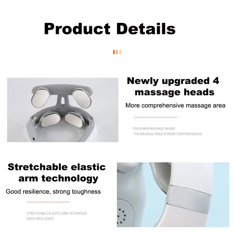 Vibrator Neck Massager Relaxation Knead Heat Travel U-shaped Pillow Car Airport Office Siesta Electric Cervical Spine Massage