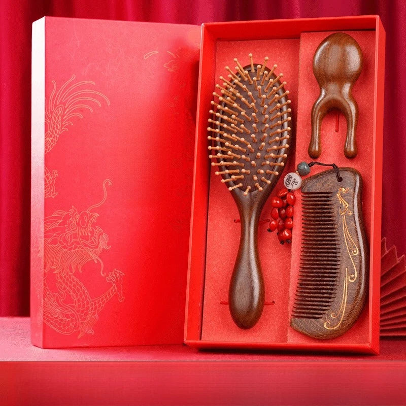 Comb Gift Mom Nurse Ladies Teacher Sandalwood Comb Gift Box Simple Creative Festival Supplies