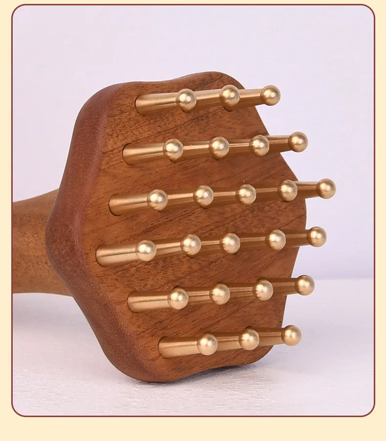 Brass Gua Sha Massage Tool for Deep Tissue Massage Lymphatic Drainage Muscle Pain Relief Head Neck Leg Body Meridian Therapy