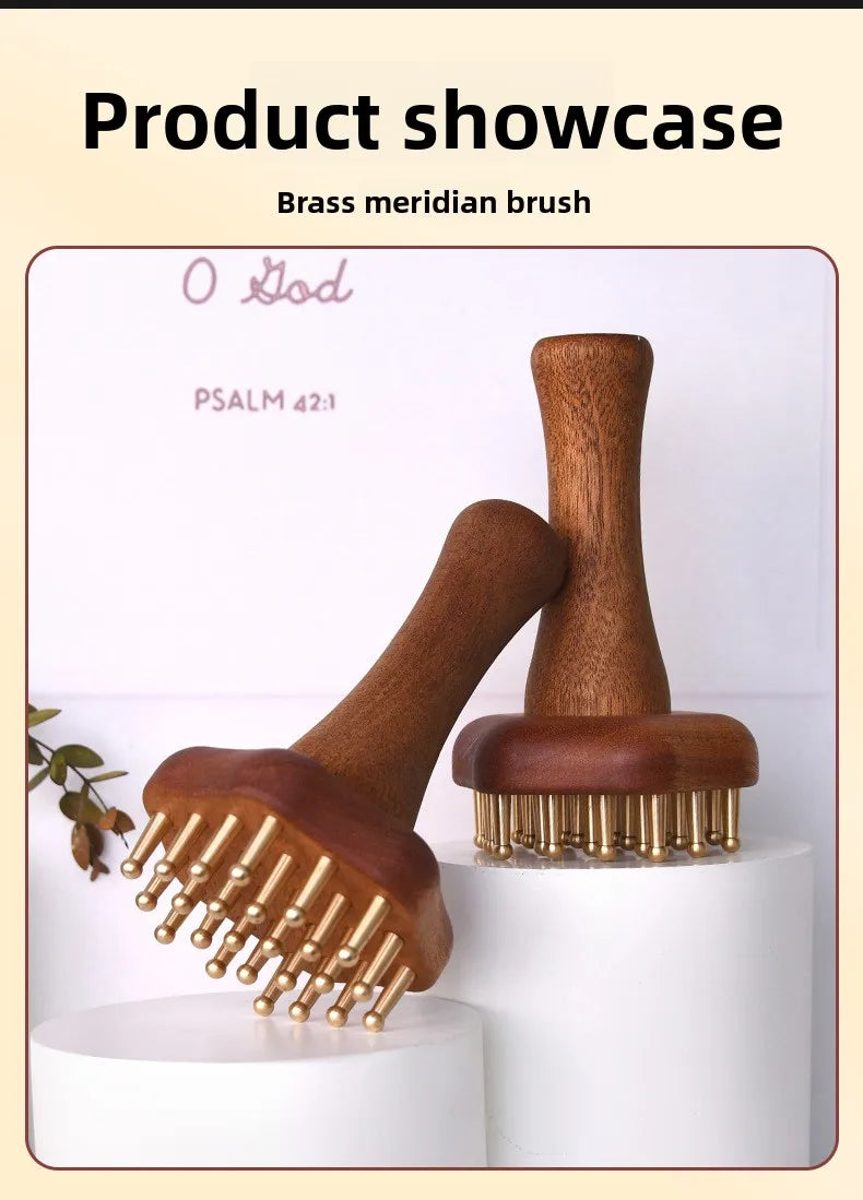 Brass Gua Sha Massage Tool for Deep Tissue Massage Lymphatic Drainage Muscle Pain Relief Head Neck Leg Body Meridian Therapy