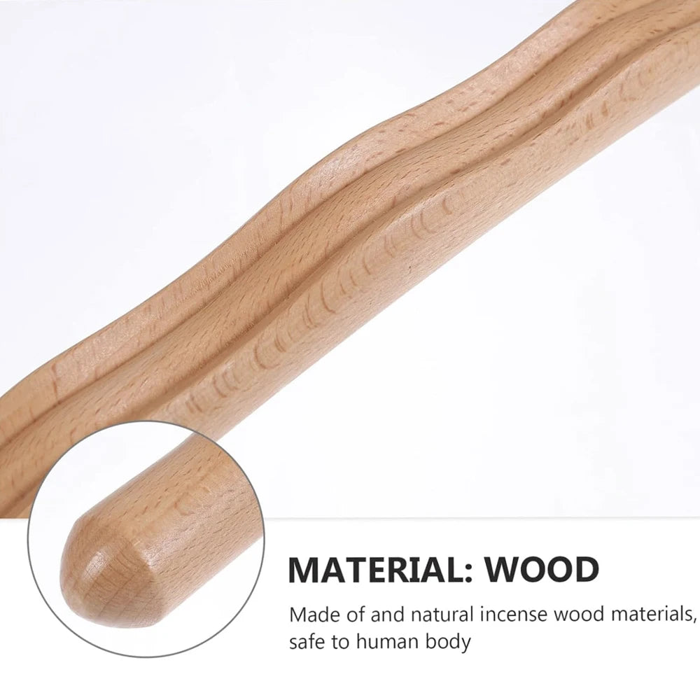 1Pcs Natural Wood Scraping Massage Stick Body Massage SPA Therapy Tool Point Treatment Guasha Relaxation Massage Stick