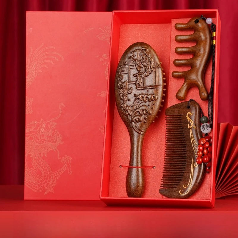 Comb Gift Mom Nurse Ladies Teacher Sandalwood Comb Gift Box Simple Creative Festival Supplies