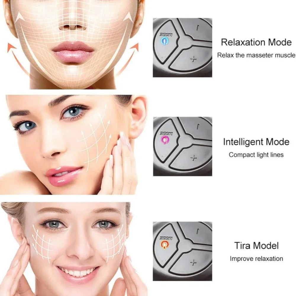 V-Face Massager 3 Massage Modes Face Lifting Machine Microcurrent Facial Massager Device Facial Chin Lift USB Charged