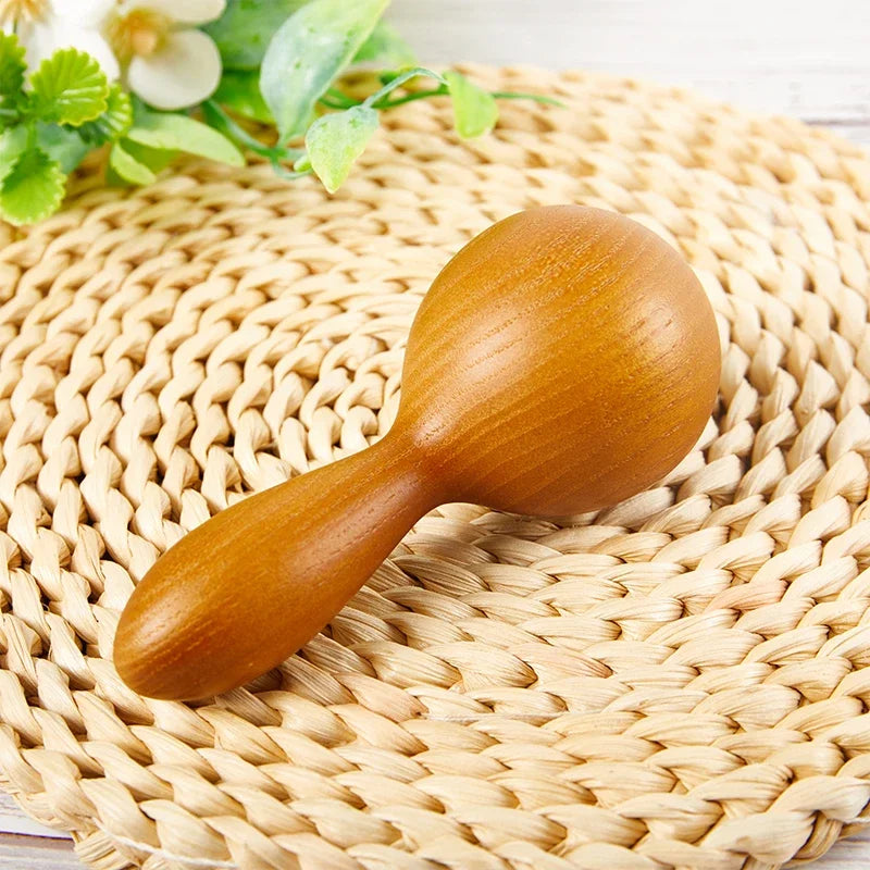 1PC Wooden Massager Essential Oil Massage Stick Body Spa Meridian Tapping Massage Hammer Therapy Relaxation Round Ball Massager