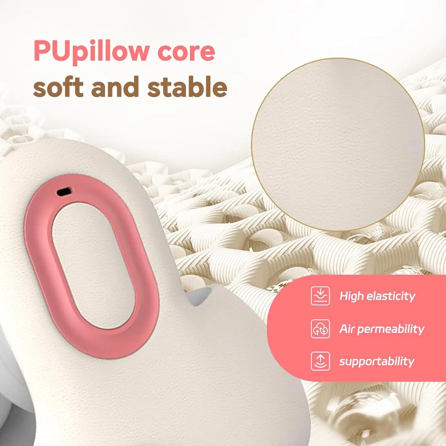3 in1 Neck Pillow for Travel, Bluetooth Noise-Canceling Headset with Neck Massager and Heat, U-Shape Memory Foam Airplane Pillow