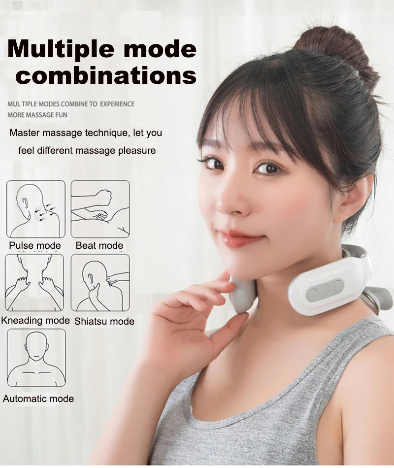 Vibrator Neck Massager Relaxation Knead Heat Travel U-shaped Pillow Car Airport Office Siesta Electric Cervical Spine Massage