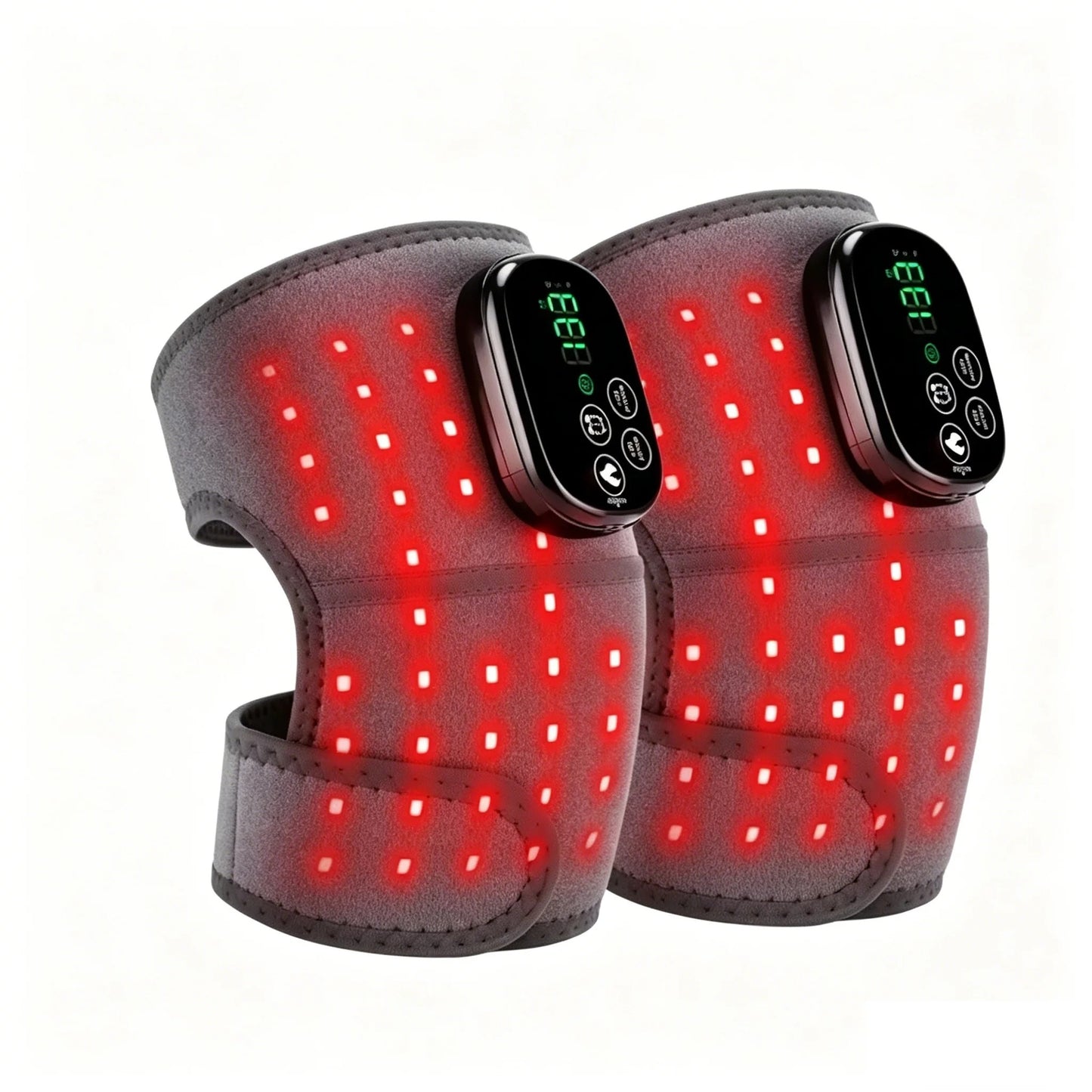 Genouillère Chauffante 3-en-1 — Infrarouge, Lumière Rouge et Soutien Articulaire