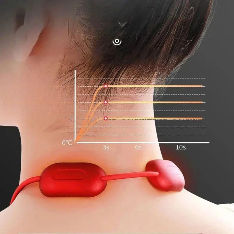 Masseur Cervical Électrique Infrarouge — Nuque, Épaules et Cou