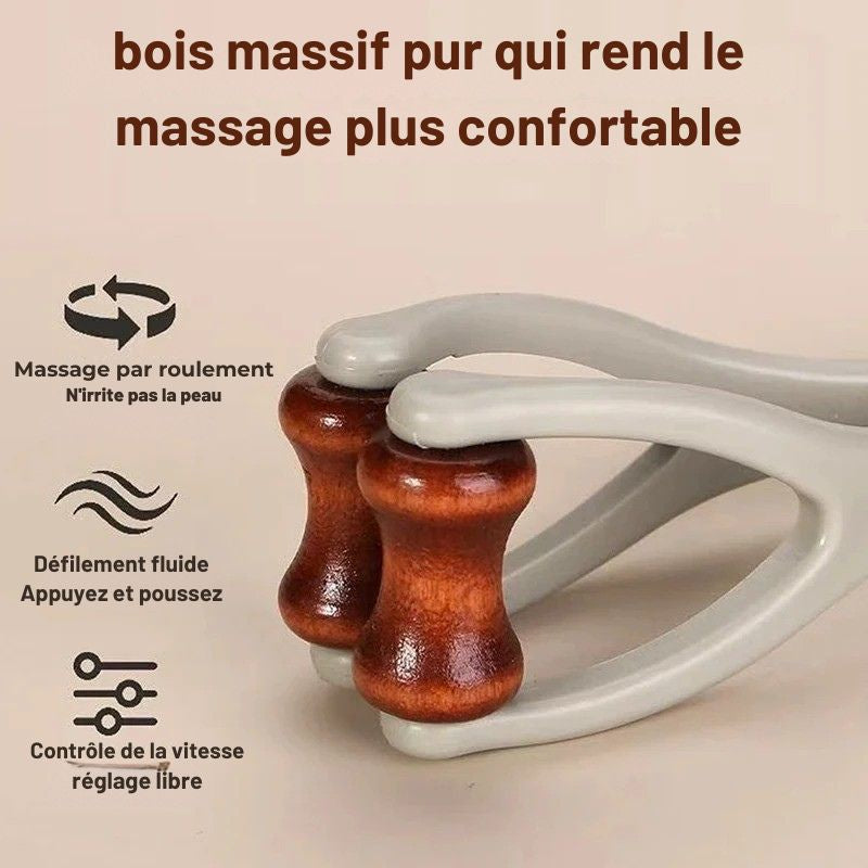 Bénéfices masseur bois roulement fluide — contrôle vitesse, défilement doux, bois massif naturel
