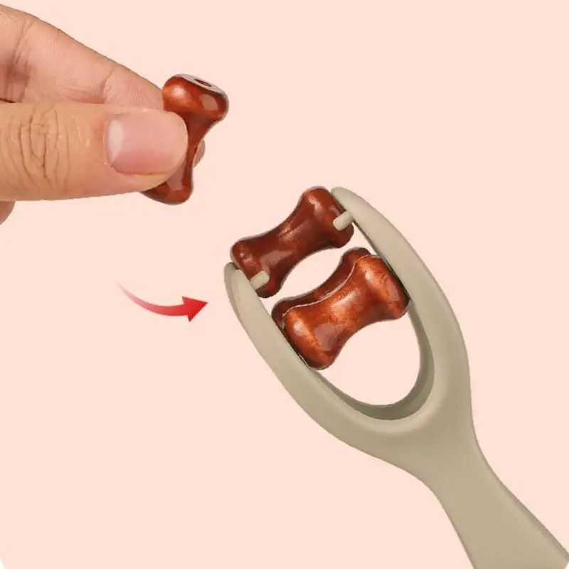 Masseur doigts en bois 4 rouleaux interchangeables — soulagement articulations, mains et poignets | Soulavi